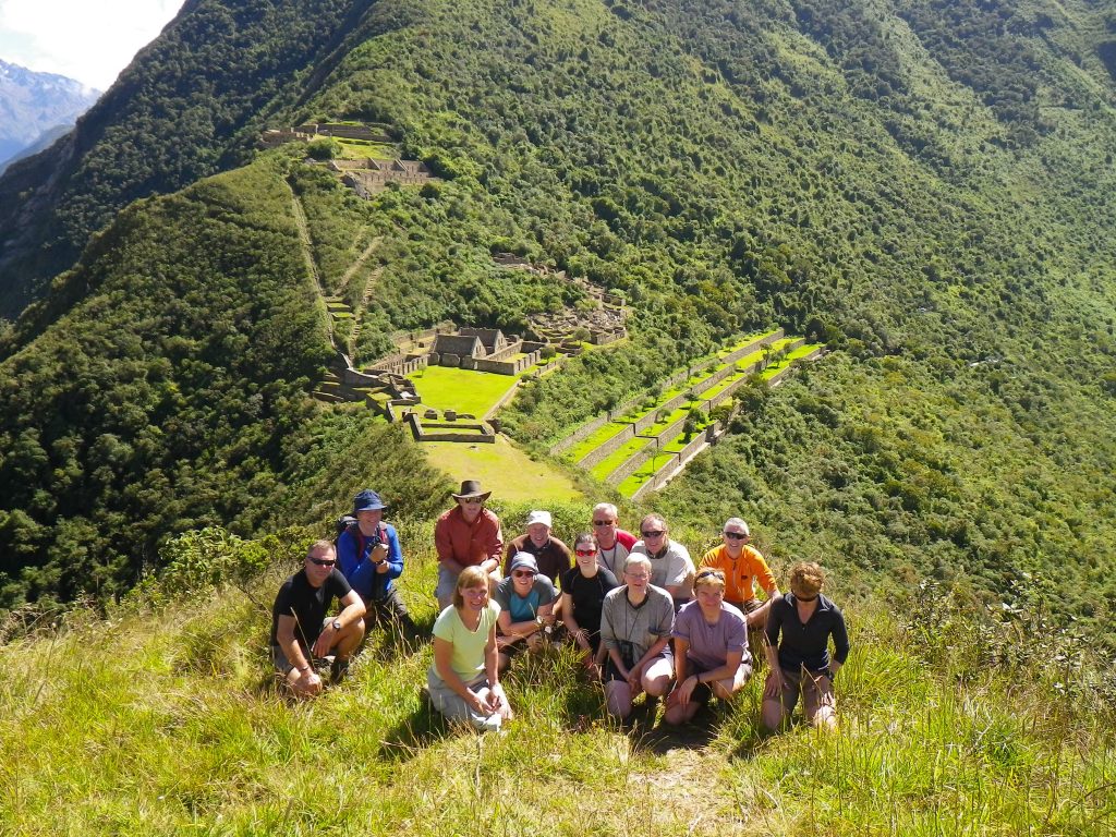 Group in front of Choquequirao ruins
