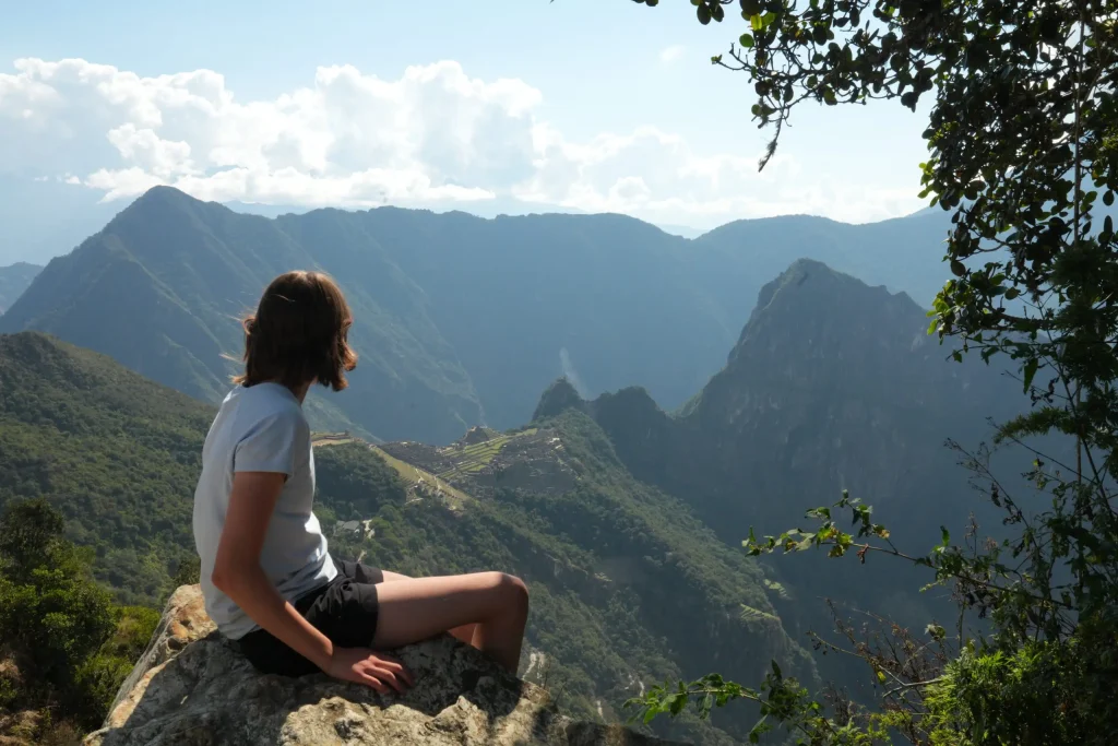 Sun gate view of Machu Picchu