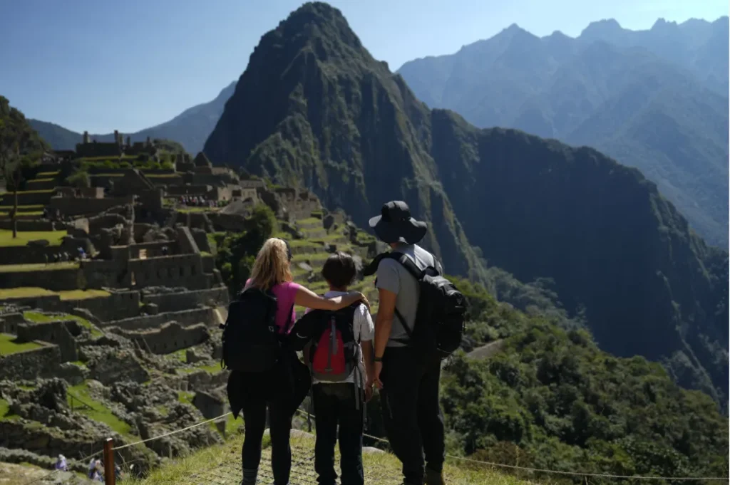 Family at Machu Picchu