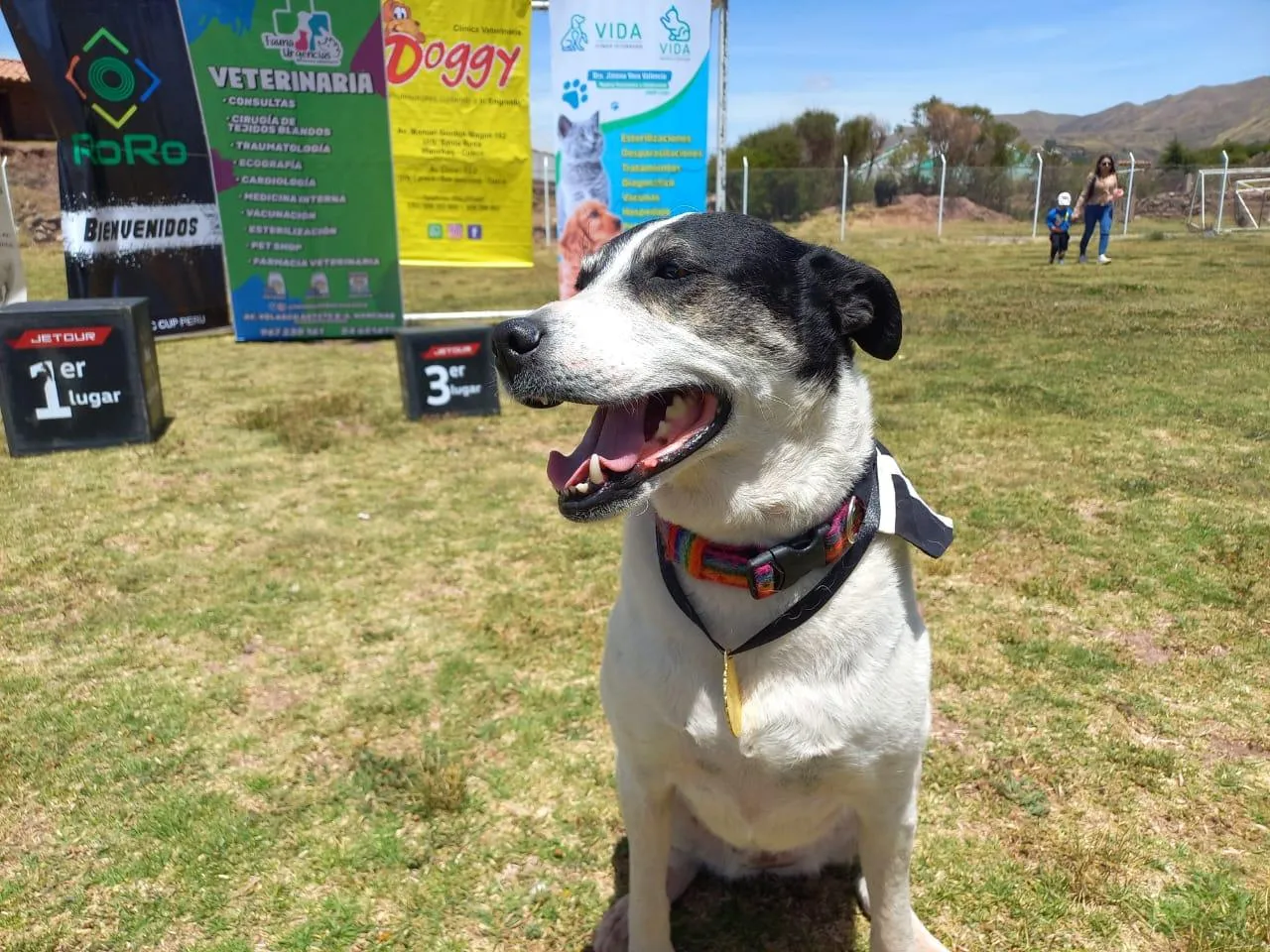 Neo at end of mountain bike race